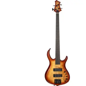 Sire Basses M7+ A4F/BRS basgitaar, fretloos, 4-snarig, elzen + massief esdoorn, brown burst pas cher