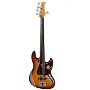 Sire Basses V7+ A5F/TS basgitaar, fretloos, 5-snarig, elzen, tobacco sunburst pas cher