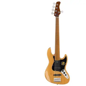 Sire Basses V5 A5F/NT Fretloze elzenhouten 5-snarige passieve basgitaar naturel bruin pas cher
