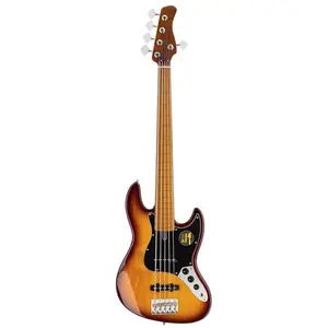Sire Basses V5 A5F/TS Fretloze elzenhouten 5-snarige passieve basgitaar tobacco sunburst pas cher