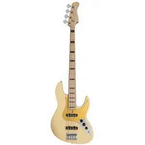 Sire Basses V5.24 A4/VWH Elzenhouten 24-frets 4-snarige passieve basgitaar vintage wit pas cher