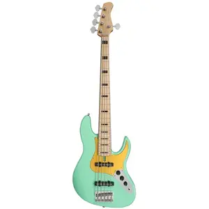 Sire Basses V5.24 A5/MLG Elzenhouten 24-frets 5-snarige passieve basgitaar tobacco mild groen pas cher