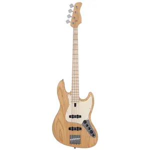 Sire Basses V7 SR4/NTS Swamp ash heruitgave 4-snarige actieve basgitaar, naturel bruin satijn pas cher