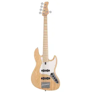 Sire Basses V7 SR5/NTS Swamp ash heruitgave 5-snarige actieve basgitaar, naturel bruin satijn pas cher