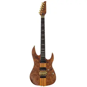 Sire Guitars X10/NTS Alder + populieren burl neck-through elektrische gitaar, naturel bruine satijn, incl. gigbag pas cher