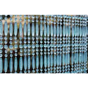 Rideau de porte en perles bleues et transparentes Frejus 90x210 cmVendu pargalaxus