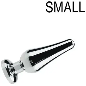Comparateur de prix : O-products Butt plug aluminium met transparant kristal - 100 mm x 30 mm