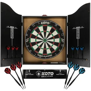 Armoire à fléchettes KOTO avec cible et 6 fléchettes en acier, KOTO Th... pas cher