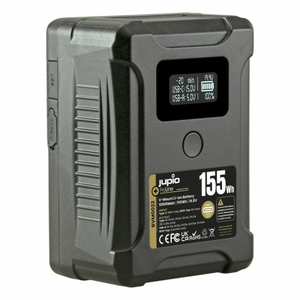 Jupio ProLine Extreme 155 V-Mount battery 10500mAh (155Wh) - LCD Display, USB-C PD 65W in/output, D-Tap in/output and USB-A output. pas cher