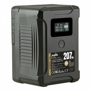 Jupio ProLine Extreme 207 V-Mount battery 14000mAh (207Wh) - LCD Display, USB-C PD 65W in/output, D-Tap in/output and USB-A output. pas cher