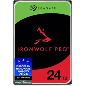 Seagate IronWolf Pro 24To, Disque dur d'entreprise interne NAS HDD, CMR, 3.5 Pouces, SATA 6Goits/s, 7 200 tr/min, 256 Mo de mémoire cache, Ouverture Facile, Services Rescue (ST24000NTZ02) pas cher