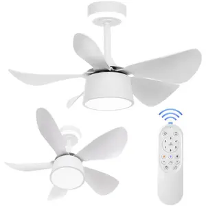 AQRAU Ventilateur de plafond avec éclairage et télécommande, Lampe de plafond Ventilateur silencieux, abs Pales, led Lampe Ventilateur Plafond pour Chambre pas cher