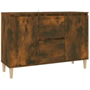 vidaXL Buffet Chêne fumé 103,5x35x70 cm Bois d'ingénierie pas cher