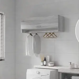 vidaXL Garde-robe Sonoma gris 100x32,5x35 cm Bois d'ingénierie pas cher