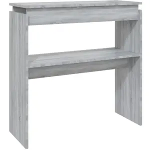 vidaXL Table console Sonoma gris 80x30x80 cm Bois d'ingénierie pas cher