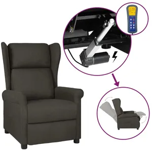 vidaXL Fauteuil inclinable électrique à oreilles taupe Tissu pas cher