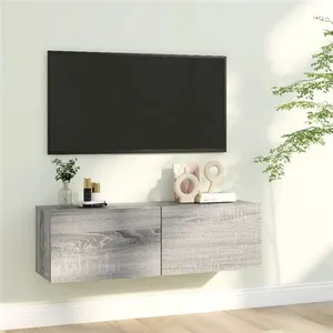 vidaXL Armoire murale TV Sonoma gris 100x30x30 cm Bois d'ingénierie pas cher