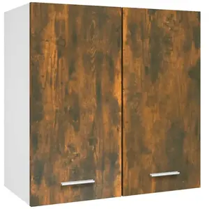 vidaXL Armoire suspendue Chêne fumé 60x31x60 cm Bois d'ingénierie pas cher
