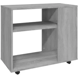 vidaXL Table d'appoint Sonoma gris 70x35x55 cm Bois d'ingénierie pas cher