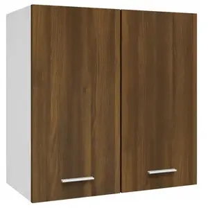 Comparateur de prix : vidaXL Armoire suspendue Chêne marron 60x31x60 cm Bois d'ingénierie