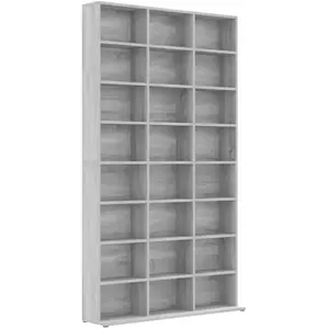 Comparateur de prix : vidaXL Armoire à CD Sonoma gris 102x23x177,5 cm Bois d'ingénierie