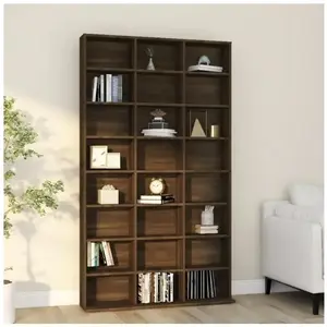 Comparateur de prix : vidaXL Armoire à CD Chêne marron 102x23x177,5 cm Bois d'ingénierie