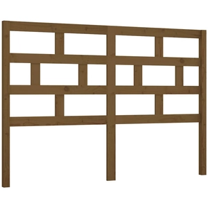 vidaXL Tête de lit Marron miel 146x4x100 cm Bois massif de pin pas cher