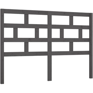 vidaXL Tête de lit Gris 146x4x100 cm Bois massif de pin pas cher