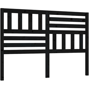 vidaXL Tête de lit Noir 146x4x100 cm Bois massif de pin pas cher