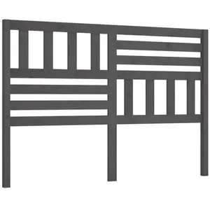 vidaXL Tête de lit Gris 126x4x100 cm Bois massif de pin pas cher