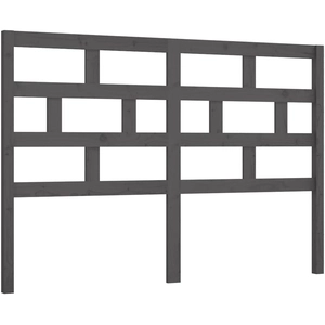 vidaXL Tête de lit Gris 141x4x100 cm Bois massif de pin pas cher