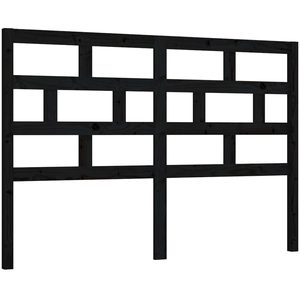 vidaXL Tête de lit Noir 141x4x100 cm Bois massif de pin pas cher
