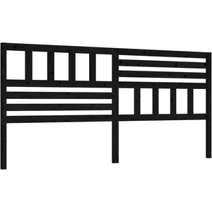 vidaXL Tête de lit Noir 206x4x100 cm Bois massif de pin