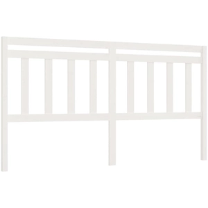 vidaXL Tête de lit Blanc 206x4x100 cm Bois massif de pin pas cher