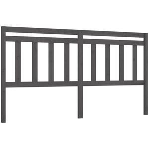 vidaXL Tête de lit Gris 206x4x100 cm Bois massif de pin pas cher