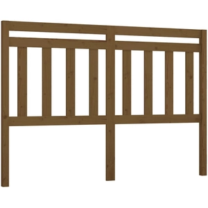 vidaXL Tête de lit Marron miel 146x4x100 cm Bois massif de pin pas cher