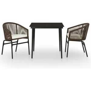 vidaXL Ensemble de salle à manger de jardin 5 pcs Marron pas cher