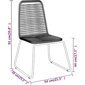 vidaXL Ensemble à manger de jardin 5 pcs Noir pas cher