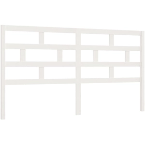 vidaXL Tête de lit Blanc 206x4x100 cm Bois massif de pin pas cher