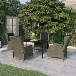 vidaXL Ensemble à manger de jardin 5 pcs Marron pas cher
