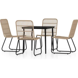 vidaXL Ensemble de salle à manger de jardin 5 pcs Chêne pas cher