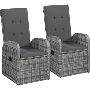 vidaXL Ensemble de salle à manger de jardin avec coussins 5 pcs Gris pas cher