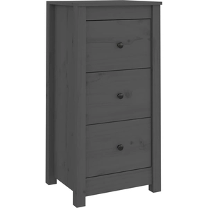 vidaXL Buffet Gris 40x35x80 cm Bois massif de pin pas cher