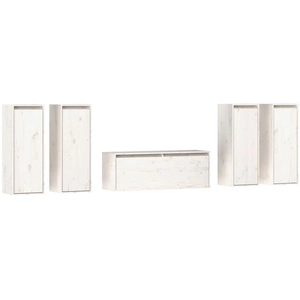 Comparateur de prix : vidaXL Meubles TV 5 pcs Blanc Bois massif de pin