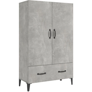 vidaXL Buffet Gris béton 70x31x115 cm Bois d'ingénierie pas cher