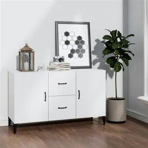 vidaXL Buffet blanc 100x36x60 cm bois d'ingénierie