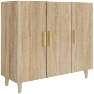 vidaXL Buffet chêne sonoma 90x34x80 cm bois d'ingénierie pas cher