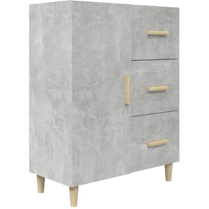vidaXL Buffet Gris béton 69,5x34x90 cm Bois d'ingénierie pas cher