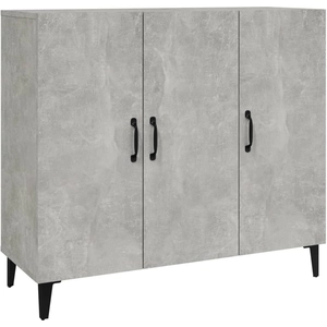 vidaXL Buffet gris béton 90x34x80 cm bois d'ingénierie pas cher