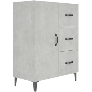 vidaXL Buffet gris béton 69,5x34x90 cm bois d'ingénierie pas cher
